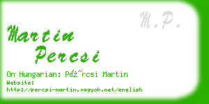 martin percsi business card